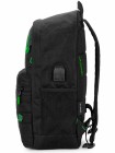 Рюкзак для подростков SkyName 80-48 черный-зеленый 30х16х42