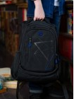 Рюкзак для подростков SkyName 90-139 черный-синий 30Х18Х42