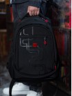 Рюкзак для подростков SkyName 90-140 черный-красный 30Х18Х42