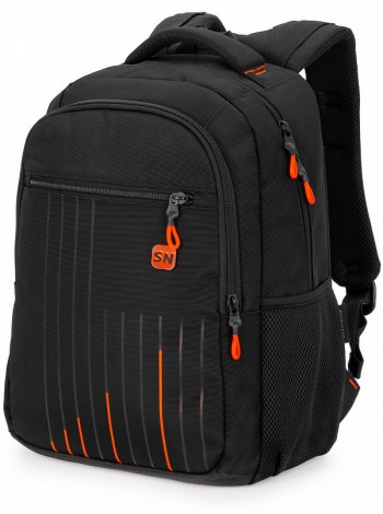 Рюкзак для подростков SkyName 90-141 черный-оранжевый 30Х18Х42