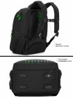Рюкзак для подростков SkyName 90-141 черный-зеленый 30Х18Х42