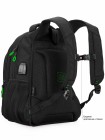 Рюкзак для подростков SkyName 90-142 черный-зеленый 30Х18Х42