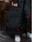Рюкзак для подростков SkyName 90-142 черный-оранжевый 30Х18Х42