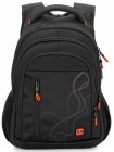 Рюкзак для подростков SkyName 90-142 черный-оранжевый 30Х18Х42