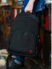 Рюкзак для подростков SkyName 90-143 черный-красный 30Х18Х42