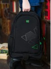 Рюкзак для подростков SkyName 90-144 черный-зеленый 30Х18Х42