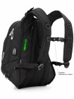 Рюкзак SkyName 90-8806-1 черный-зеленый 30Х16Х42