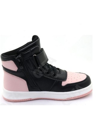Ботинки для девочки М+Д 3466-6 черный-розовый 