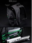 Рюкзак для подростков SkyName 90-117 черный/зеленый 29Х16Х44