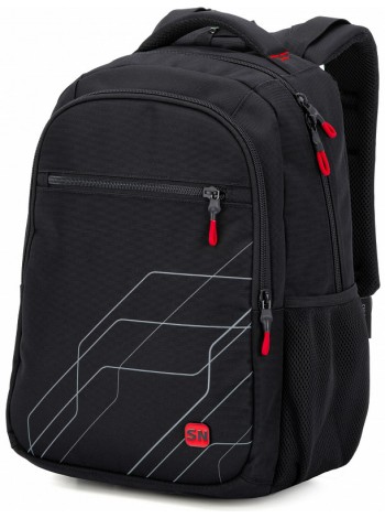 Рюкзак для подростков SkyName 90-124 черный/красный 29Х18Х40