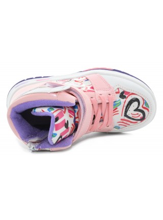 Ботинки для девочки TomMiki B-9886-A белый-розовый (27-32)