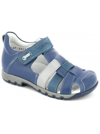 Детские кожаные сандалии для мальчика Тотта 1153/1-КП синий (35-36)