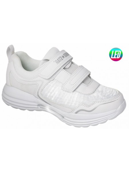 Кроссовки со светодиодами INDIGO 90-249A/6 белый (31-36)