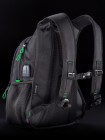 Рюкзак SkyName 90-111 черный/зеленый 30Х16Х42